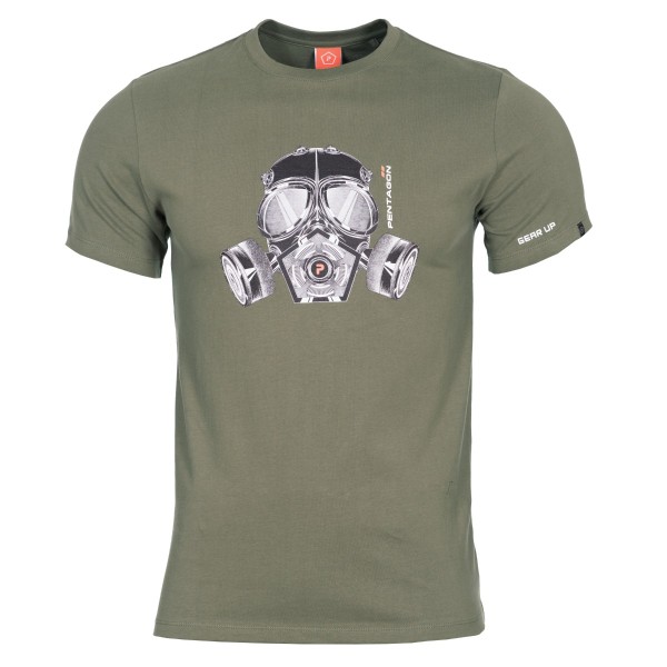 Triko PENTAGON Ageron Gas Mask - olivové