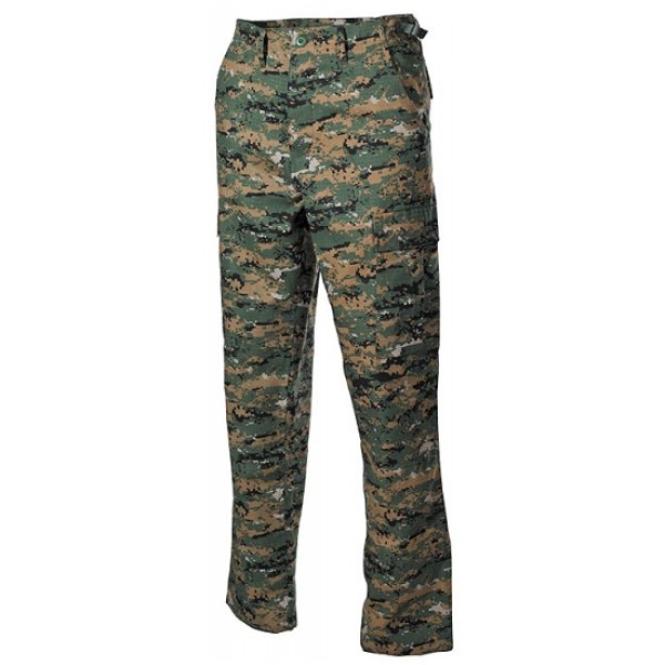 Kalhoty MFH BDU RIP/STOP 01334S - digital woodland
