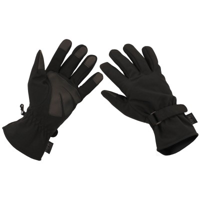 Rukavice taktické MFH Softshell 15780A, softshell - černé