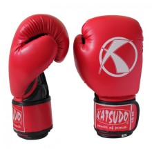 Rukavice sparingové KATSUDO Punch II 10 OZ, koženkové - červené