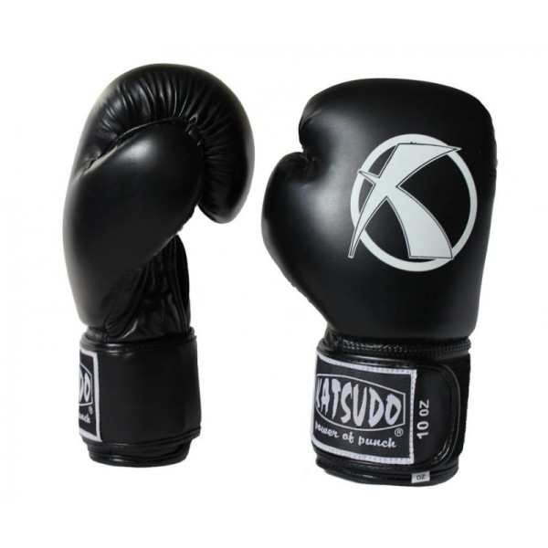 Rukavice sparingové KATSUDO Punch II 10 OZ, koženkové - černé