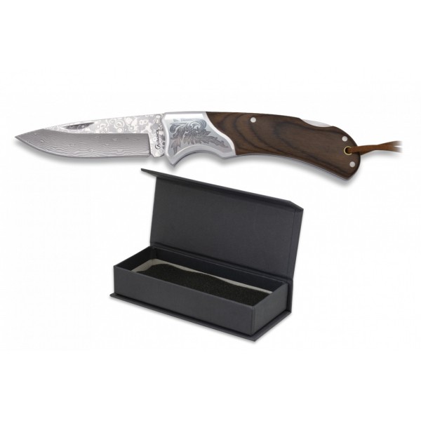 Nůž zavírací lovecký ALBAINOX Damascus MA 18556 - damaškový