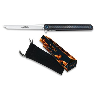 Nůž zavírací taktický TOKISU MA 18721 Tactical Tanto s kuličkovými ložisky - carbon
