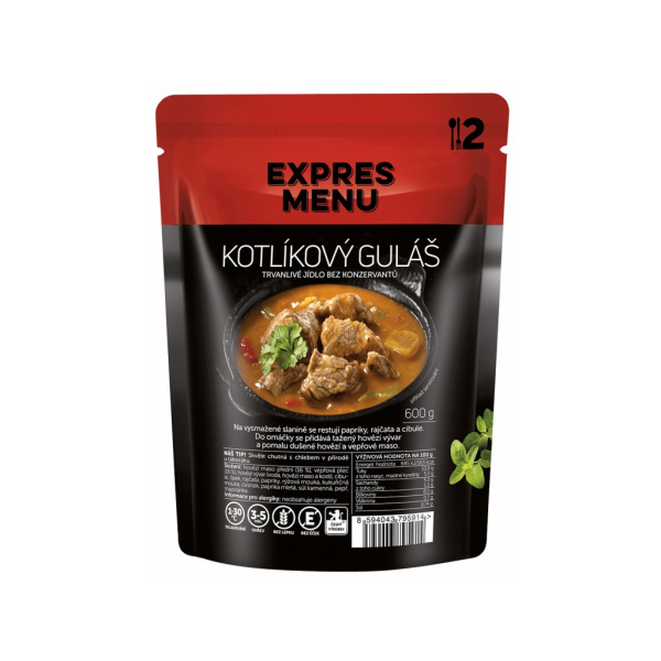 Jídlo EXPRES MENU Kotlíkový Guláš 2 porce 600g