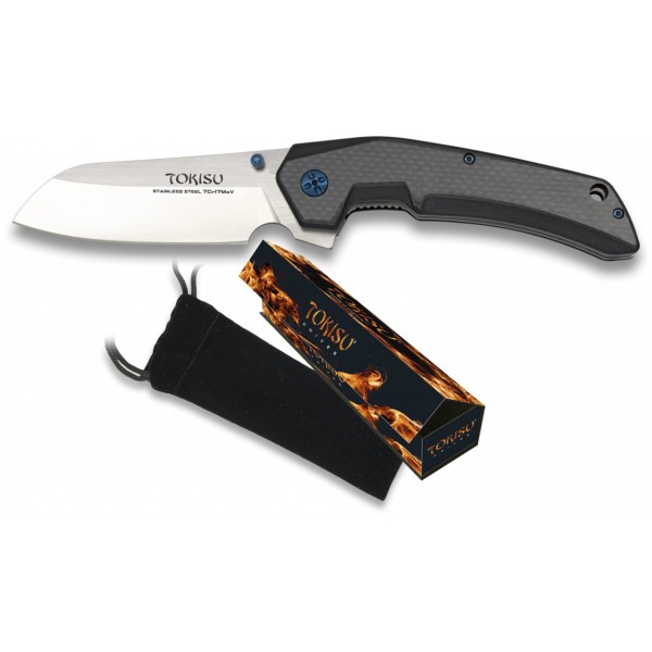 Nůž zavírací taktický TOKISU MA18448, 10cm - carbon