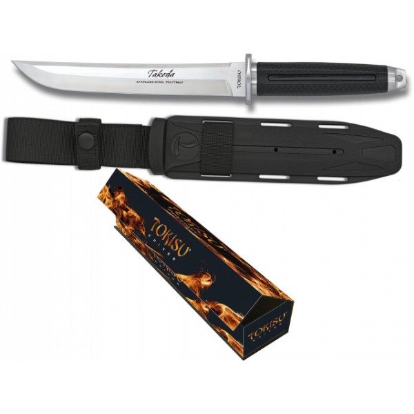 Nůž taktický s pevnou čepelí TOKISU Takeda, MA32389, 19,4cm - stříbrný