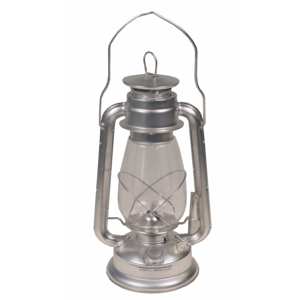 Lampa petrolejová, MFH 26803 - stříbrná