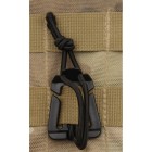 Klip plastový s gumou MOLLE MFH 27552A - 2ks černý