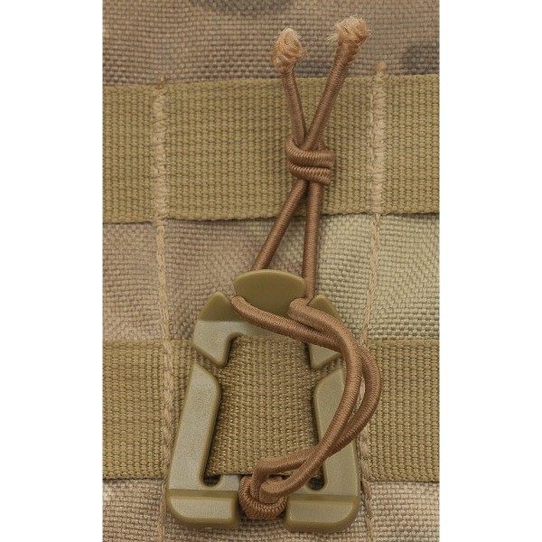 Klip plastový s pryží MOLLE MFH 27552R - 2ks coyote