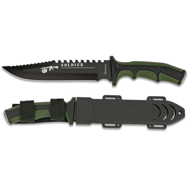 Nůž taktický s pevnou čepelí ALBAINOX MA 32405 Soldier - zelený