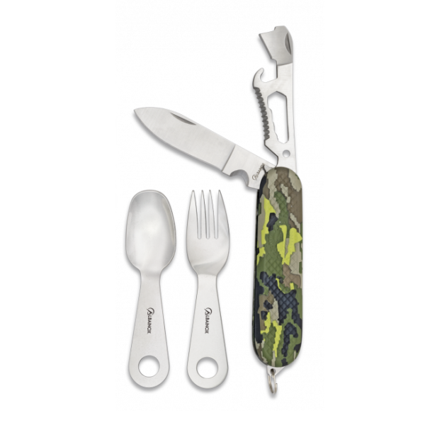 Příbor set kombinovaný 3-dílný ALBAINOX MA33044 - camo