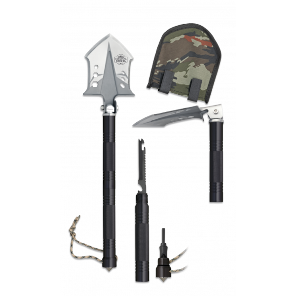 Lopatka skládací ALBAINOX 33100 Survival Shovel - černá