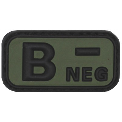 Patch označení krevní skupiny, B-NEG MFH 36501D - olivový
