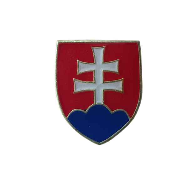Odznak SLOVAKIA erb 1,2 x 1,6cm - zlatý