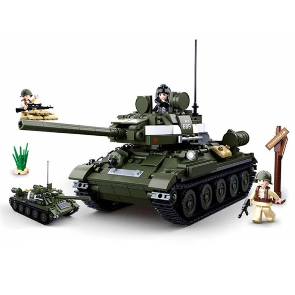 Stavebnice SLUBAN M38-B0689 WW2 Tank 2v1