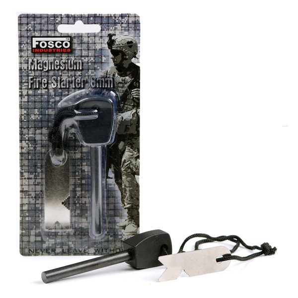 Křesadlo FOSCO Magnesium Fire Flint - černé