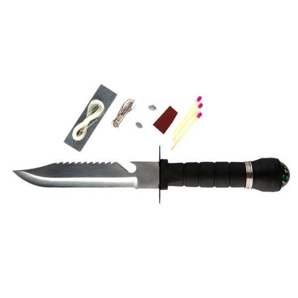 Nůž outdoorový s pevnou čepelí FOSCO Survival s příslušenstvím
