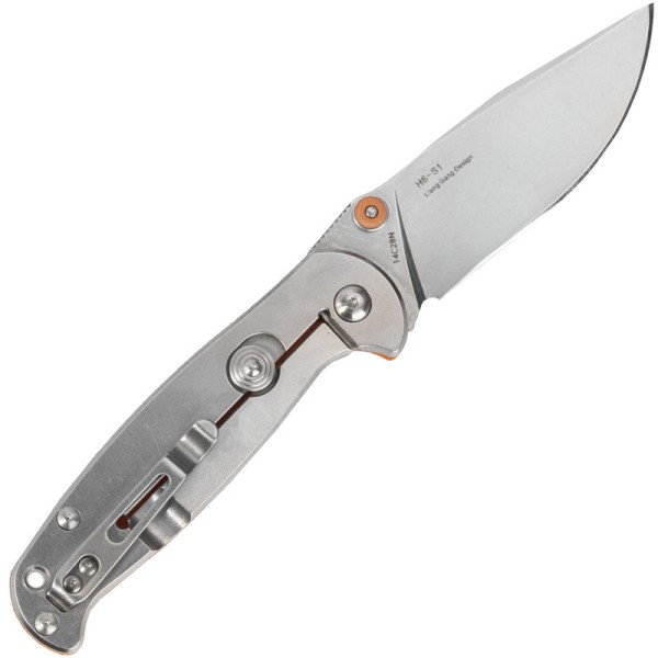 Nůž zavírací outdoorový REAL STEEL H6-S1 7776 G10 - oranžový