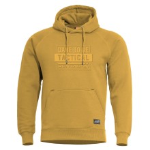 Mikina taktická PENTAGON Phaeton Dare to be tactical s kapucí - žlutá