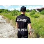 Polokošile SECURITY 180g s bílým nápisem - černá