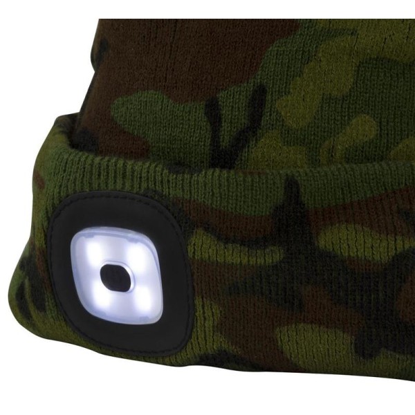 Čepice zimní s LED svítilnou STREND PRO - camo