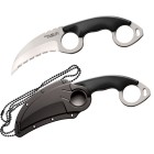 Nůž závěsný COLD STEEL Double Agent I Serrated CS39FKS, zoubkovaný - černý