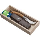 Nůž zavírací houbařský OPINEL No.08 s kartáčkem, dárkové balení - s pouzdrem
