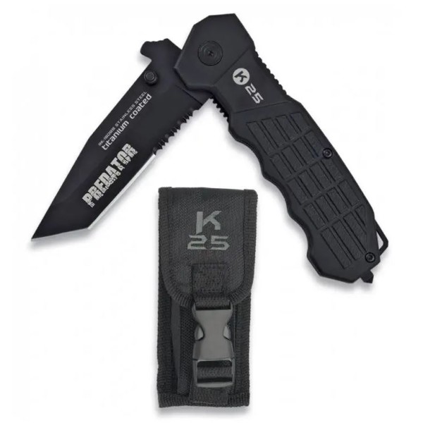 Nůž zavírací taktický K25 Predator 19099 - černý