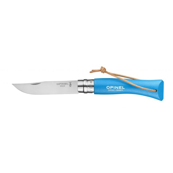 Nůž zavírací outdoorový OPINEL N°07 INOX Bushwacker Cyan - azurový