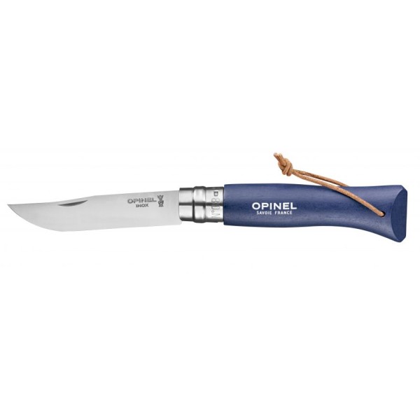 Nůž zavírací outdoorový OPINEL N°08 INOX Bushwacker Dark Blue - tmavě modrý