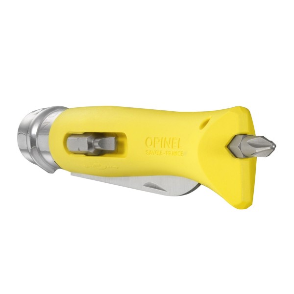 Nůž zavírací multifunkční OPINEL No.09 DIY, blistr - žlutý