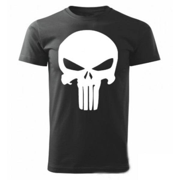 Triko s potiskem PUNISHER - černé
