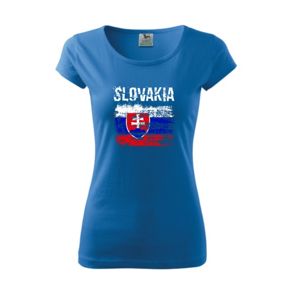Triko SLOVAKIA rastr dámské - světle modré