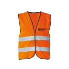 Vesta reflexní s potiskem SECURITY - oranžová