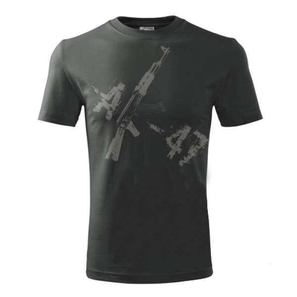 Triko STRIKER s potiskem AK-47 Old - černé