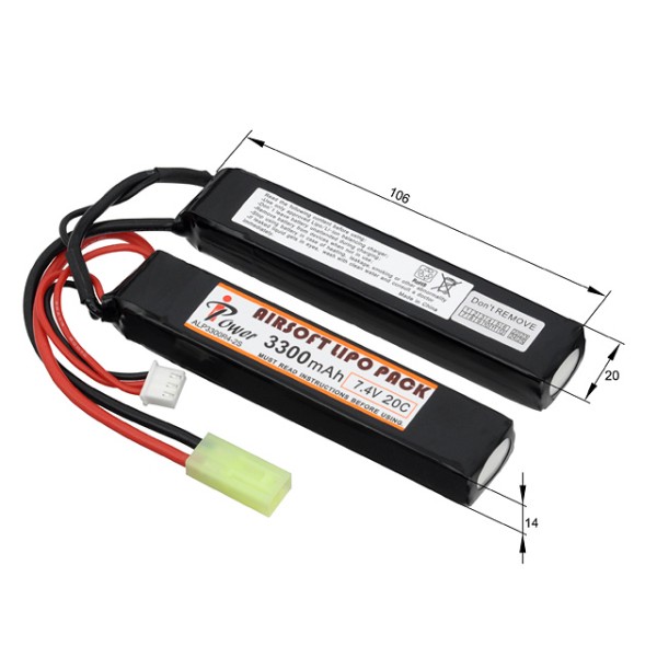 Akumulátor IPOWER Li-Po 3300mAh 7.4V 20C Twins