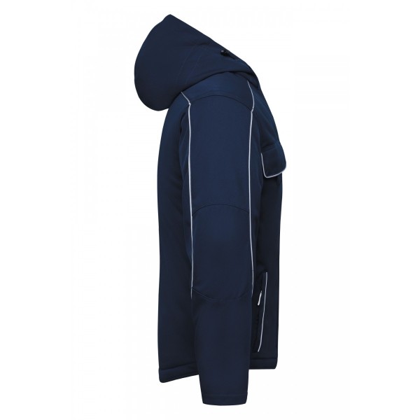 Bunda nepromokavá zimní VEP MSP softshell - navy modrá