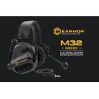 Chrániče sluchu OPSMEN EARMOR M32, elektronické s mikrofonem - černé