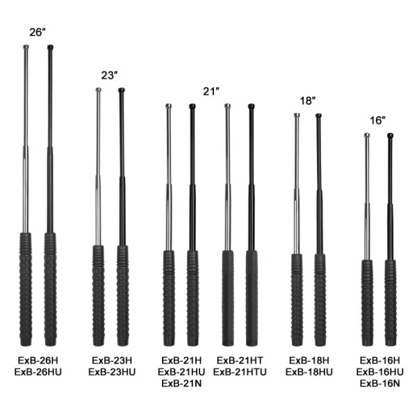 Teleskopický obušek ESP 21 palců (53 cm) s BH-54 kalený - černý