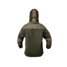 Bunda zateplená HUNTER jelen NEW fleece s kapucí - olivově zelená