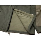 Bunda zateplená HUNTER jelen NEW fleece s kapucí - olivově zelená