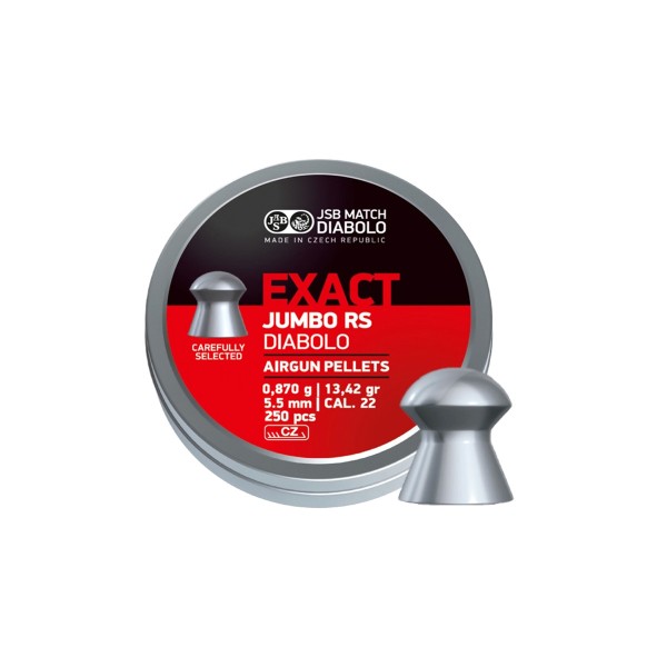 Ďábelky JSB Exact Jumbo 0,870g, kal. 5,5mm, 250ks - oblé