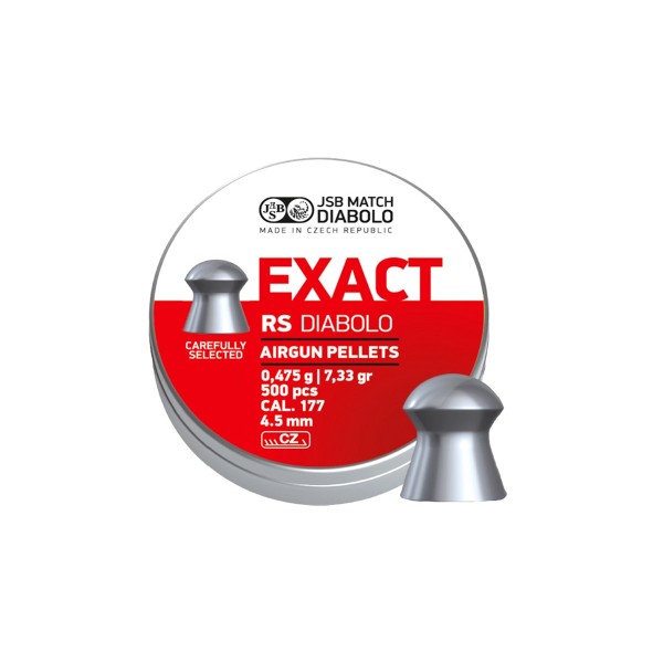 Ďábelky JSB Match Exact RS 0,475g, kal. 4,52mm, 500ks - oblé