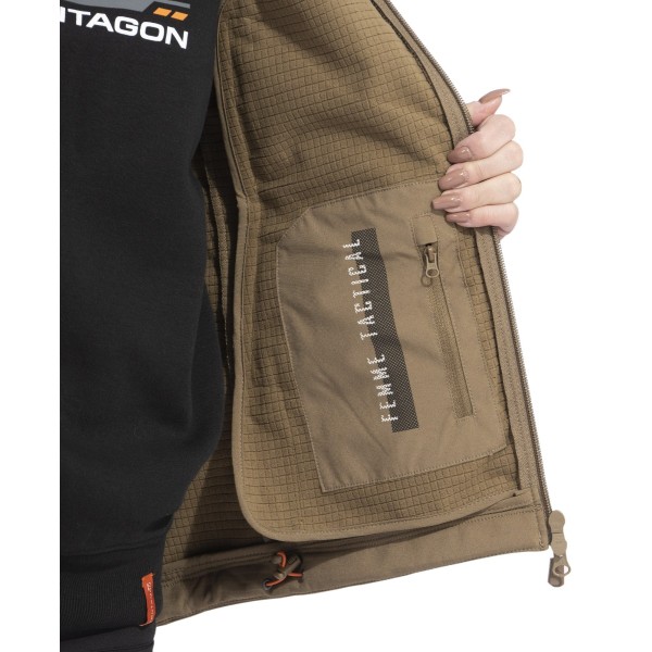 Bunda dámská nepromokavá PENTAGON Artaxes Softshell - olivová