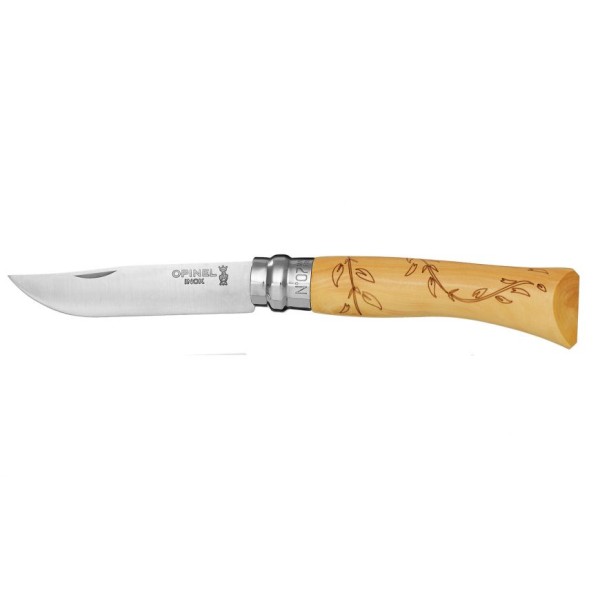 Nůž zavírací OPINEL N°07 INOX Nature Leaf - buk
