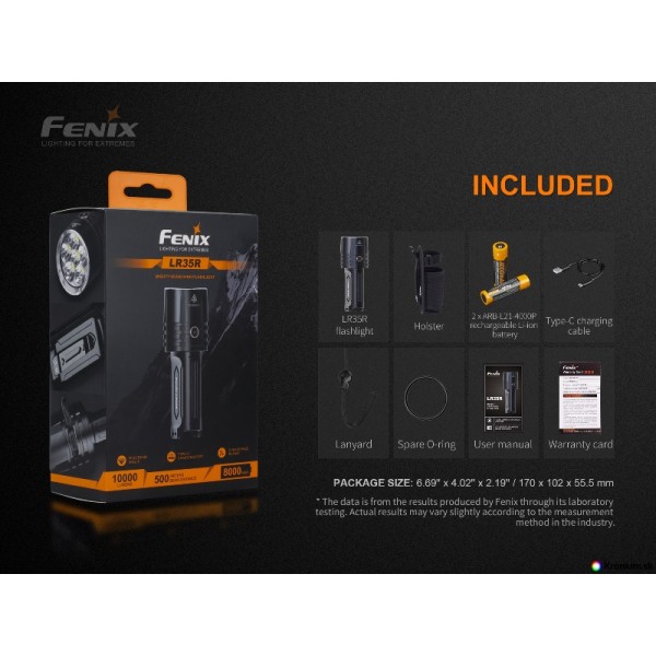Svítilna ruční taktická FENIX LR35R 10 000 lumenů