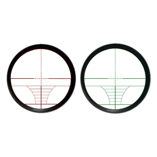 Puškohled PCS 3-9x50E podsvícený, se zvýšenou montáží 22mm - černý