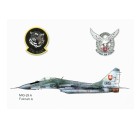 Pohlednice MiG 29-A Fulcrum A - 14,7 x 10,5cm