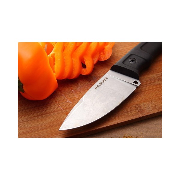 Nůž kuchyňský s pevnou čepelí taktický MR.BLADE Junak - černý