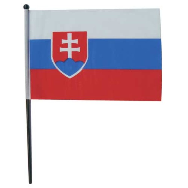 Vlajka na hůlce SLOVENSKO 16x23cm - malá